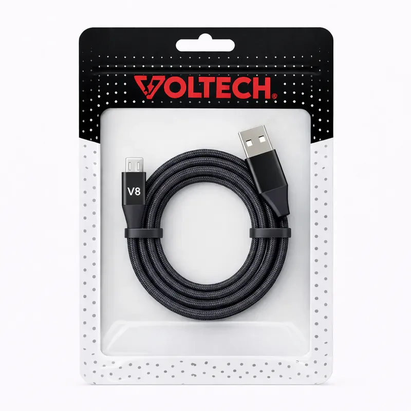 Cable Malla V8 Bolsa