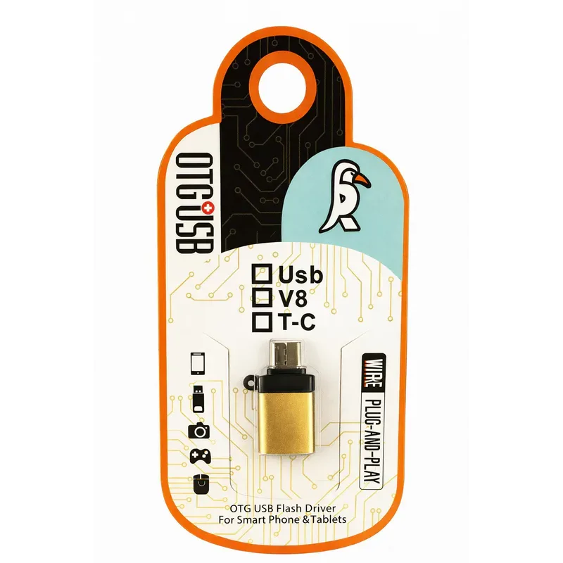 Adaptador OTG USB A V8