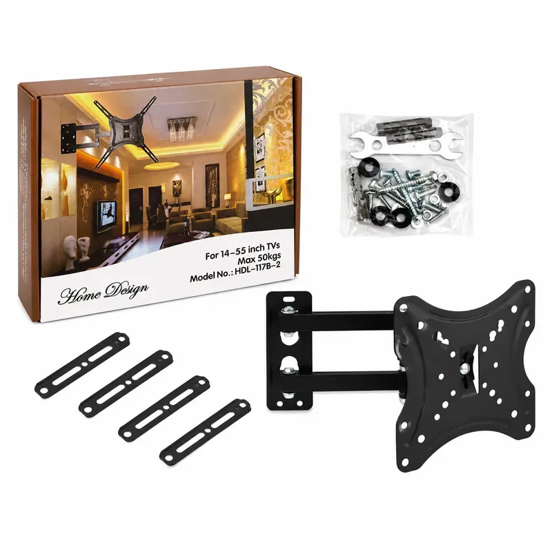 Base Soporte TV 14"-55" Ejes Metalicos (HDL-117B-2)