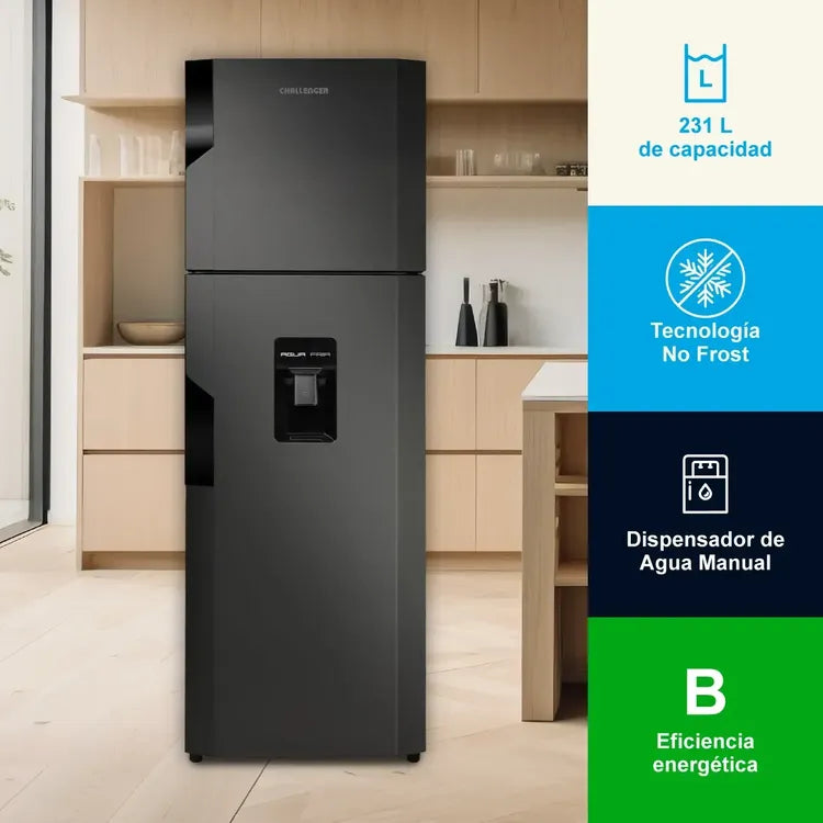 Nevera No Frost CHALLENGER 300 Litros CR317 Titanium
