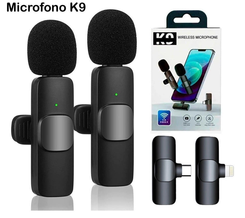 Micrófono Celular Doble Inalámbrico K9