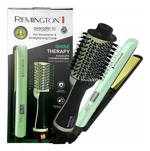 Combo Plancha y Cepillo ProNova Aguacate RE-2501