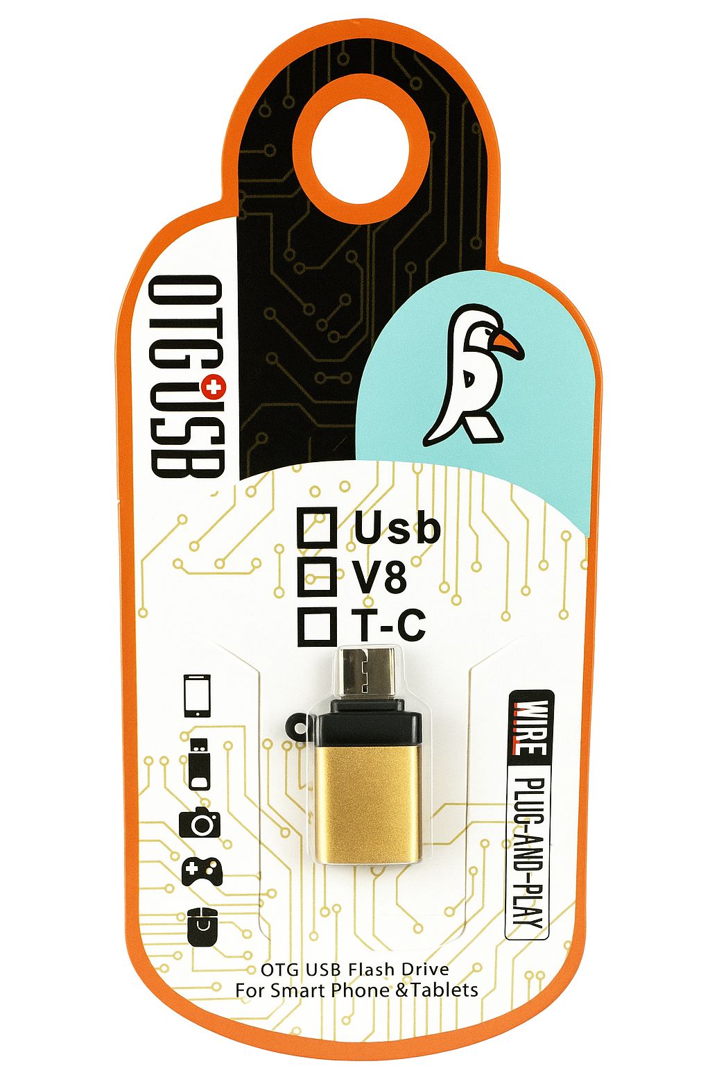 Adaptador OTG USB A V8