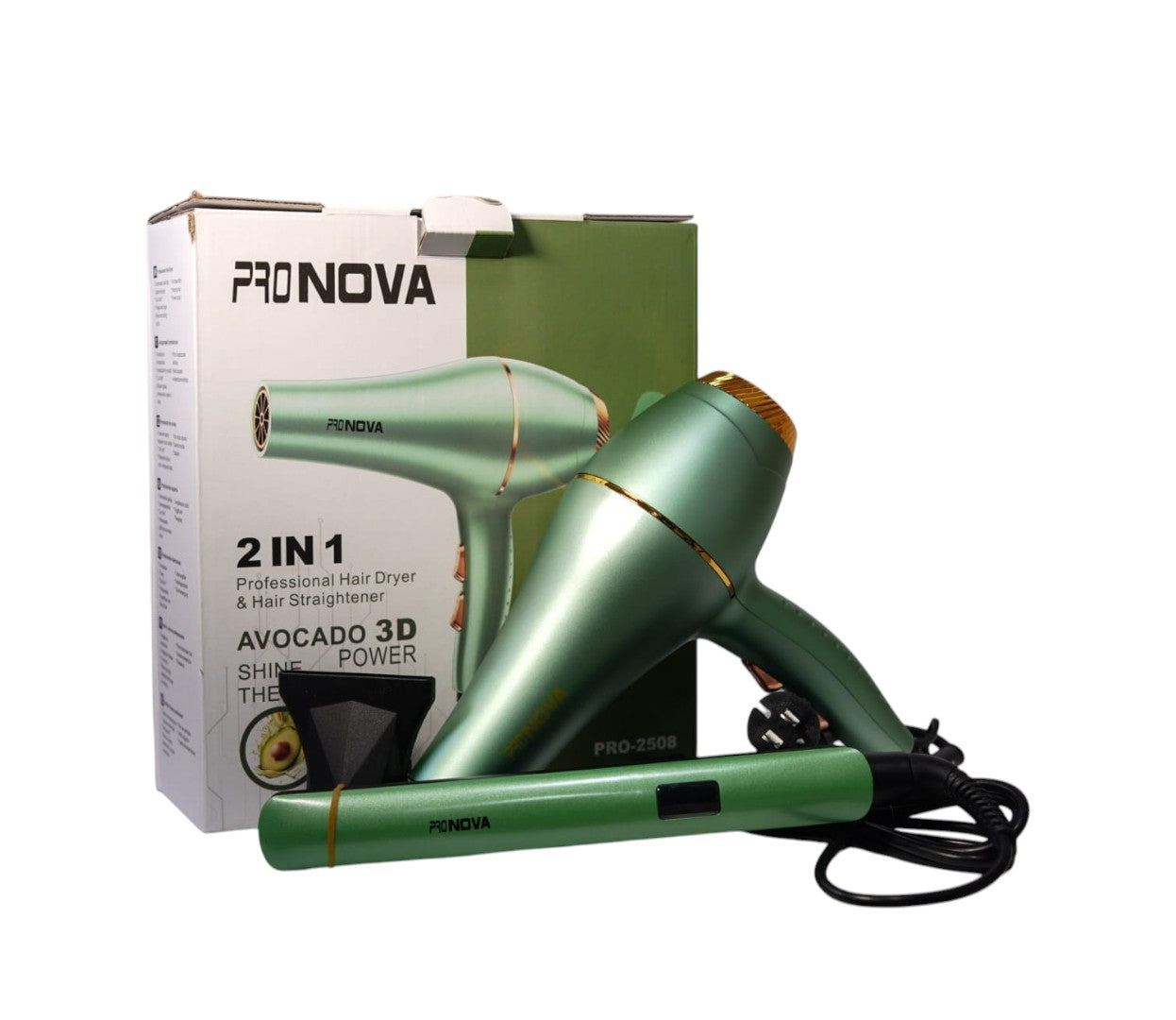 Combo Secador y Plancha Aguacate PRO-2508